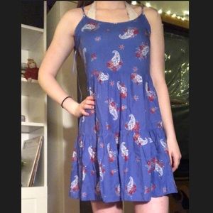 Lace back tiered dress